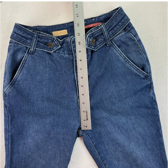 Pilcro Anthropologie Bootcut Jeans‎ Mid Rise Cotton Hemp Boho Hippie Retro Denim - Picture 15 of 16